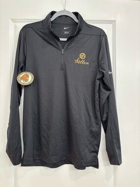 NWT Buffalo Trace Weller Bourbon Nike Quarter Half Zip - Black